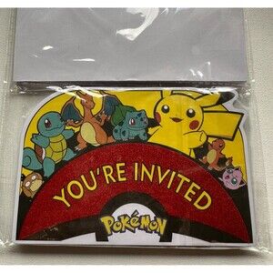 POKEMON Party Invitations Birthday cards You're‎ Invited I Choose You 20 pcs
